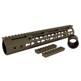 TacFire AR-15 Ultra Slim Keymod Free Float Hand Guard With Detachable Rails 12" (Gen 2) Aluminum Tan HG09-T-12 [FC-811261027374]