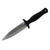 Cold Steel Counter TAC 1 5" Fixed Double Plain Edge Boot Knife Kray-Ex Handle AUS-8A Black/Stonewashed Sheath Included [FC-705442016274]