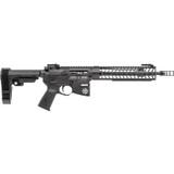 Spikes Rare Breed Crusader 5.56 NATO AR-15 Semi Auto Pistol 11.5" Barrel Crusader Helmet Billet Lower 10" M-LOK Handguard SB3 Adjustable Pistol Brace Black Anodized Finish [FC-815648028923]