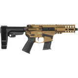 CMMG Banshee 300 Mk57 5.7x28mm AR-15 Semi Auto Pistol 5" Barrel 20 Rounds RML4 M-LOK Handguard CMMG Micro/CQB RipBrace Burnt Bronze Finish [FC-816422025282]