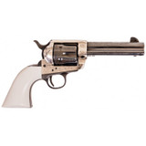 Cimarron Frontier Revolver 45 LC 4.75" Barrel 6 Rounds Old Silver Frame Poly Ivory Grips Blued [FC-844234129522]