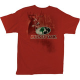 Mossy Oak Men's T-Shirt Standing Proud M Cotton Red [FC-846571213537]