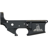 Anderson Manufacturing AR-15 Stripped Lower Receiver .223/5.56 Don't Tread On Me Mil-Spec Open Trigger Aluminum Black [FC-712038922451]