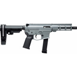 Angstadt Arms UDP-9 9mm Luger AR Style Semi Auto Pistol 6" Barrel 17 Rounds Uses Glock Style Magazines Free Float M-LOK Handguard SBA3 Adjustable Pistol Brace Gray Cerakote Finish [FC-853427007431]