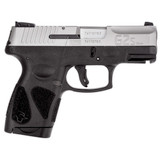 Taurus G2S Slim 9mm Luger Semi Auto Pistol 3.2" Barrel 7 Rounds Single Action with Restrike 3 Dot Sights Thumb Safety Black Polymer Frame Stainless Finish [FC-725327616290]
