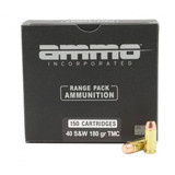 Ammo Inc Signature .40 S&W Ammunition 150 Rounds TMC 180 Grain [FC-818778022601]