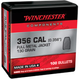 Winchester .38 cal. .356" dia. 130 Grain FMJ Bullet Not Loaded Ammo [FC-020892633865]