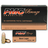 PMC Bronze 9mm Luger Ammunition 50 Rounds 115 Grain JHP 1160 fps [FC-741569050708]