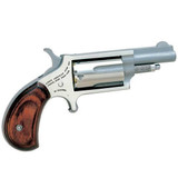 NAA Mini Single Action Revolver Cylinder Combo .22 LR and .22 Magnum 1.63" Barrel Rosewood Grips Stainless Steel NAA-22MC [FC-744253000188]