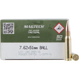 Magtech First Defense Tactical 7.62x51mm Ammunition 50 Rounds, M80 Ball FMJ, 147 Grains [FC-754908201419]