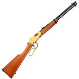 Rossi Rio Bravo .22 Long Rifle Lever Action Rifle 18" Barrel 15 Rounds Beechwood Stock PVD Gold and Polished Black Finish [FC-754908255702]