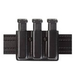 Safariland Model 775 Slimline Open Top Triple Magazine Pouch Glock 17 Plain Leather Finish [FC-781602480451]