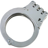 Hiatt Oversized Hinged Handcuffs Steel Nickel Finish [FC-781607098484]