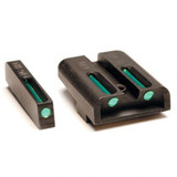 TRUGLO Front Rear Set Sights TFX Tritium Fiber Optic Green for Glock High Set Steel Black TG13GL2A [FC-788130019214]