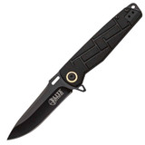 Mastery Cutlery Elite Tactical Readiness 3.5" Drop Point Plain Edge Folding Knife Black G10 Handle [FC-805319431251]