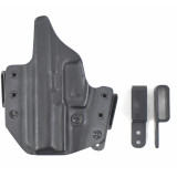 L.A.G. Tactical Defender Series OWB/IWB Holster for Glock 19/23/32 Right Hand Kydex Black [FC-811256020007]