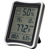 SnapSafe Hygrometer LCD Display Temperature and Humidity Uses 2x AAA Batteries [FC-842631100236]