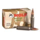 Wolf Military Classic .308 Winchester Ammunition 168 Grain Bi-Metal FMJ Steel Case 2745 fp [FC-AMM-597-012-20]