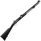 Traditions Deerhunter Percussion Black Powder Rifle .50 Caliber 24" Octagonal Barrel Black Synthetic Stock Fiber Optic Sights Blue R3300850 [FC-040589019758]