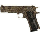 Iver Johnson 1911A1 Copperhead Semi Auto Handgun .45 ACP 5" Barrel 8 Rounds Checkered Wood Grips Black Copperhead Snakeskin Finish IJCH [FC-609788801160]