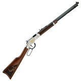 Henry Salute To Scouting Edition Lever Action Rifle .22 LR 20" Octagonal Barrel 16 Rounds Engraved Nickel Receiver Walnut Stock Blued H004STS [FC-619835016348]