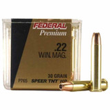 Federal V-Shok .22 WMR Ammunition 500 Rounds 30 Grain Speer TNT Hollowpoint 2,200 Feet Per Second [FC-029465156985]