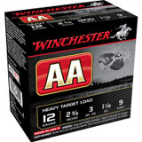 Winchester USA AA Heavy Target Load 12 Gauge Ammunition 2-3/4" #9 Lead Shot 1-1/8 oz 1200 fps [FC-020892004368]