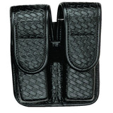 Bianchi AccuMold Elite Double Magazine Pouch Fits Glock 17/19 Brass Snaps Leather Hi-Gloss Black [FC-013527253392]