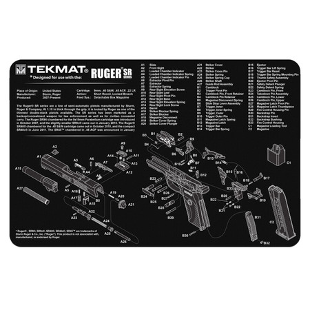 TekMat Gun Cleaning Mat for use with Ruger 10/22, Black : :  Clothing, Shoes & Accessories