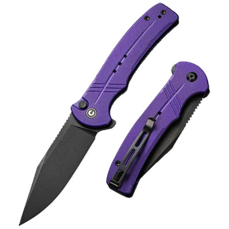 Purple Spear Point OTF Knife - Clip Plain USA - Edge Import