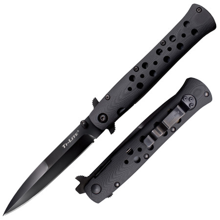 Cold Steel Large Luzon Folding Knife 6 8Cr13MoV Steel Blade Black GFN  Handle