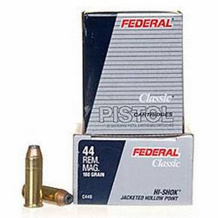 200 Round Plastic Can - 44 Magnum PMC 180 Grain JHP Ammo - 44B - Packed in  Small Plastic Canister