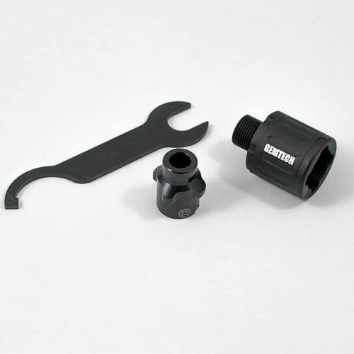 Gemtech 22 Quick Attach/Detach Adapter For Use With Rimfire Suppressors Adapter Converts to 1/2x28 Thread Pitch to Gemtech Rimfire 4 Lug Steel Matte Black [FC-609224346880]