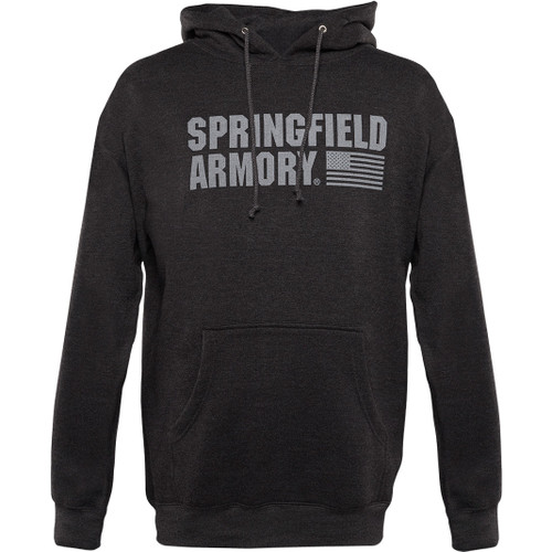 Springfield Armory Flag Logo Men's Pullover Hoodie Charcoal Gray [FC-SA-GEP1663]