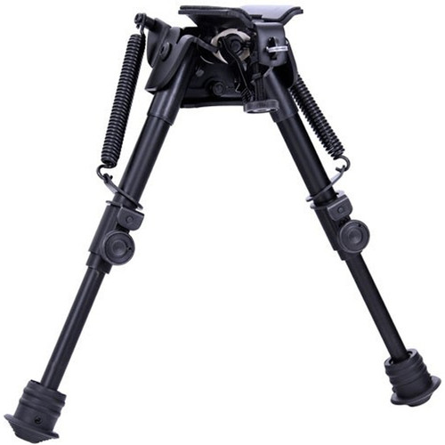 Aimtech Tactical Bipod with Lever Locking Pivot Sling Swivel Mount 9" to 13" Aluminum Black [FC-035724208562]