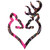 Browning Buck Heart Decal 6" Vinyl His and Her Camo [FC-023614393139]