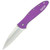 Kershaw Ken Onion "Leek" Folding 3" Plain Drop Point Bead Blasted Finish Sandvik 14C28N Stainless Steel Blade Aluminum Handle Purple 1660PUR [FC-087171035093]