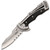 Columbia River Knife and Tool Graphite Folding Knife 3.06" Partially Serrated Edge Spay Point Satin 8Cr13Mov Stainless Steel Blade Skeletonized G10 Handles Black 5195 [FC-794023519501]
