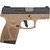 Taurus G2S Slim 9mm Luger Semi Auto Pistol 3.2" Barrel 7 Rounds Single Action with Restrike 3 Dot Sights Thumb Safety Tan Polymer Frame Black Finish [FC-725327616306]
