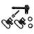 Uncle Mike's Quick Detach Sling Swivel Set Remington 7400/Model Four 1" Swivel Steel Black [FC-043699117123]