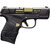 Mossberg MC1sc Centennial 9mm Luger Subcompact Semi Auto Pistol 3.4" Barrel 7 Rounds 3-Dot Sights Black Polymer Frame and Finish with Gold Accents [FC-015813890052]