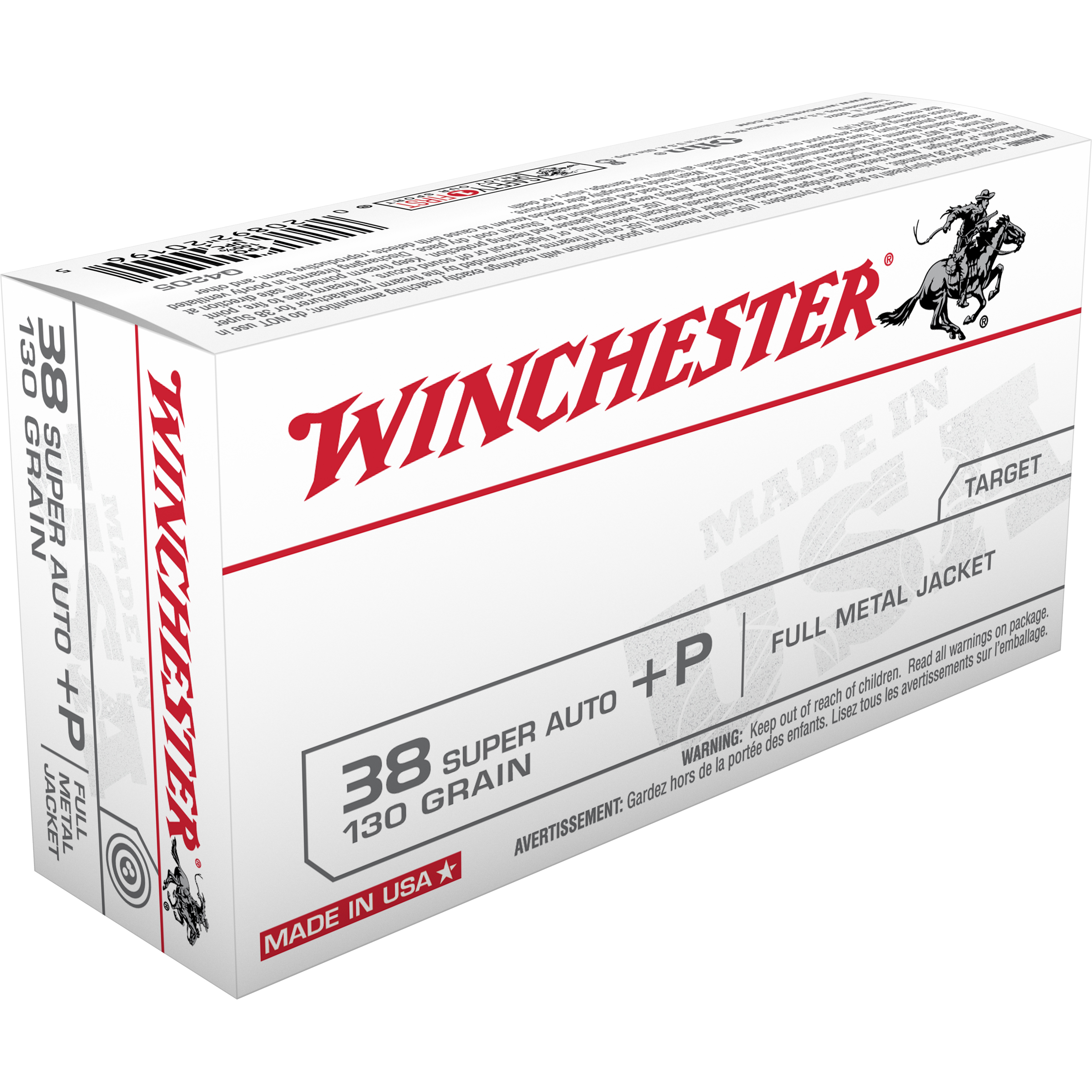 Winchester USA FMJ +P Ammo