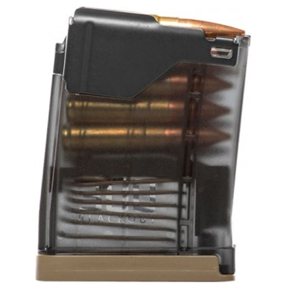 cer Advanced Warfighter Magazine L5AWM AR-15 .300 AAC Blackout 10 Rounds FDE Floorplates Translucent Smoke Finish Ammo