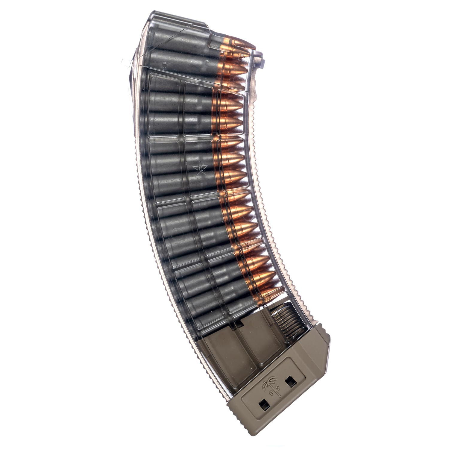 tury Arms US Palm Range AK30R 7.62x39 Soviet AK-47 30 Round Magazine Clear/FDE Ammo