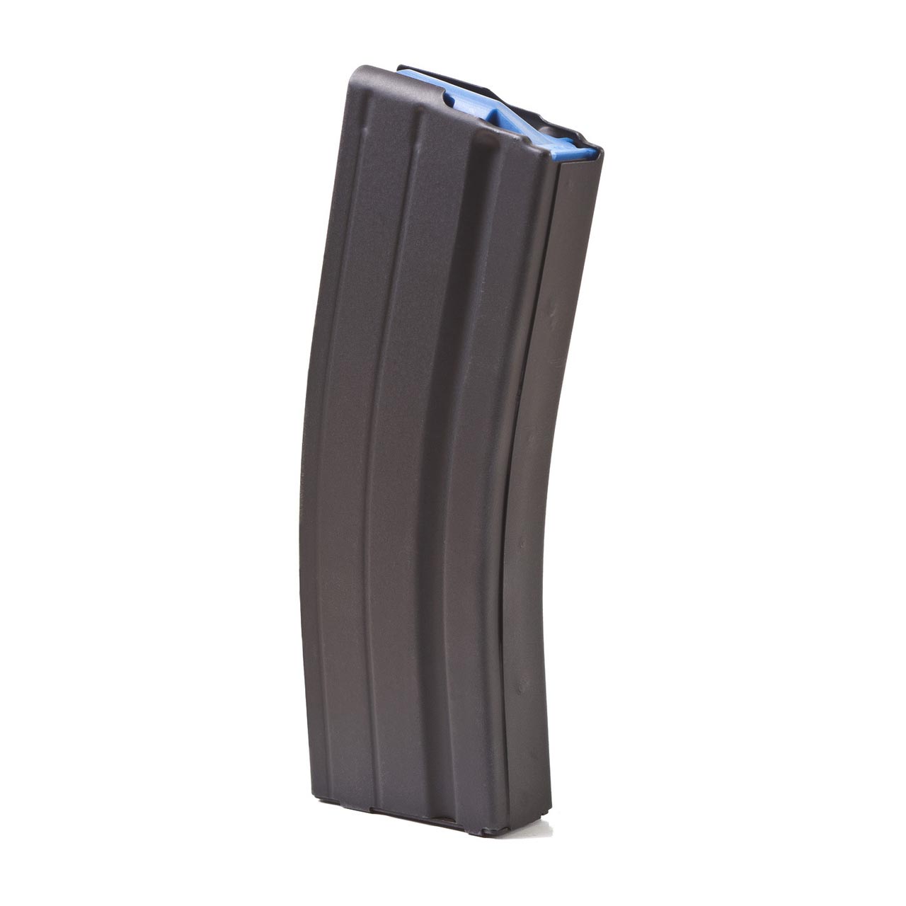  AR-15 Magazine 6.5 Grendel 25 Rounds Blue Polymer Follower Stainless Steel Body Matte Black Finish Ammo