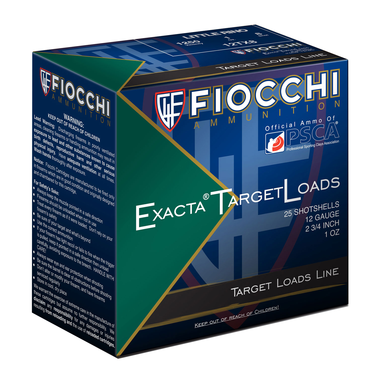 Fiocchi Exacta Target Line Little Rino Lead 1oz Ammo