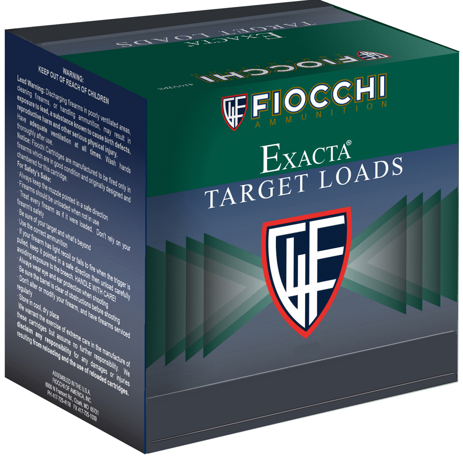 Fiocchi Exacta Target Line White Rino Lead 1-1/8oz Ammo