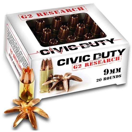 G2 Research Civic Duty Luger Ammo