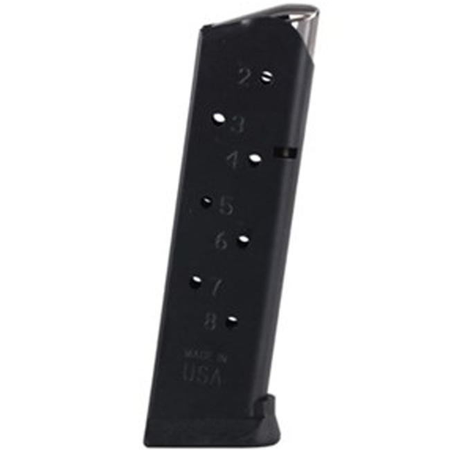 alform 1911 Government Magazine .45 ACP 8 Rounds Stainless Steel Black Finish Ammo