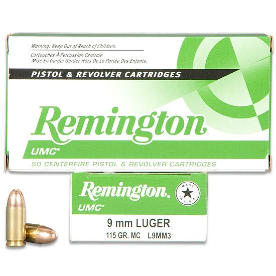 Remington UMC Luger FMJ Ammo